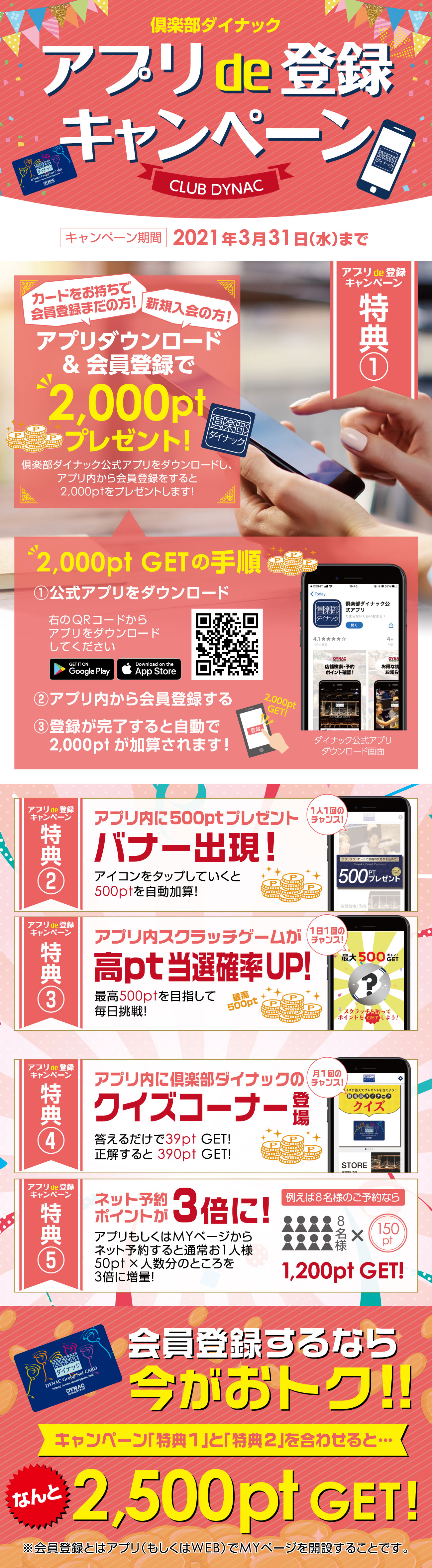 アプリde登録キャンペーン