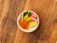 フレッシュ野菜の白味噌バージャカウダ<br>
～白味噌、にんにく、豆乳、グレープシードオイル～