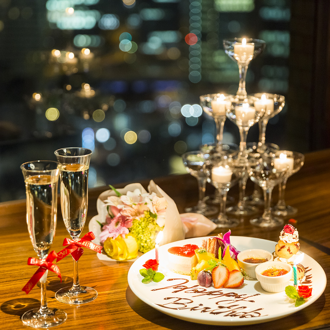 記念日に メッセージ付きのデザートプレートはいかがですか