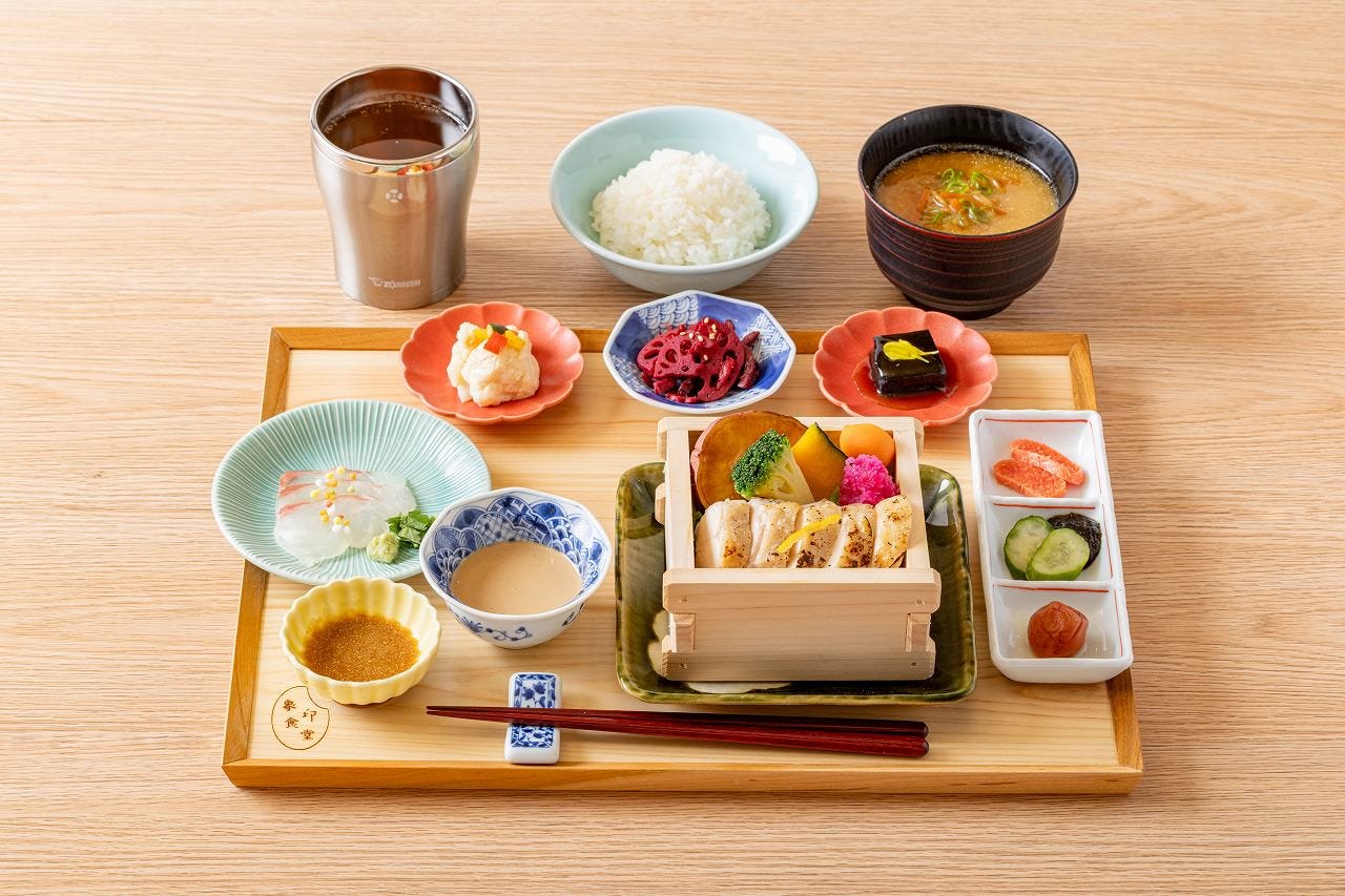 【予約不可】象印御膳 鯛茶漬け付き (選べるメイン)