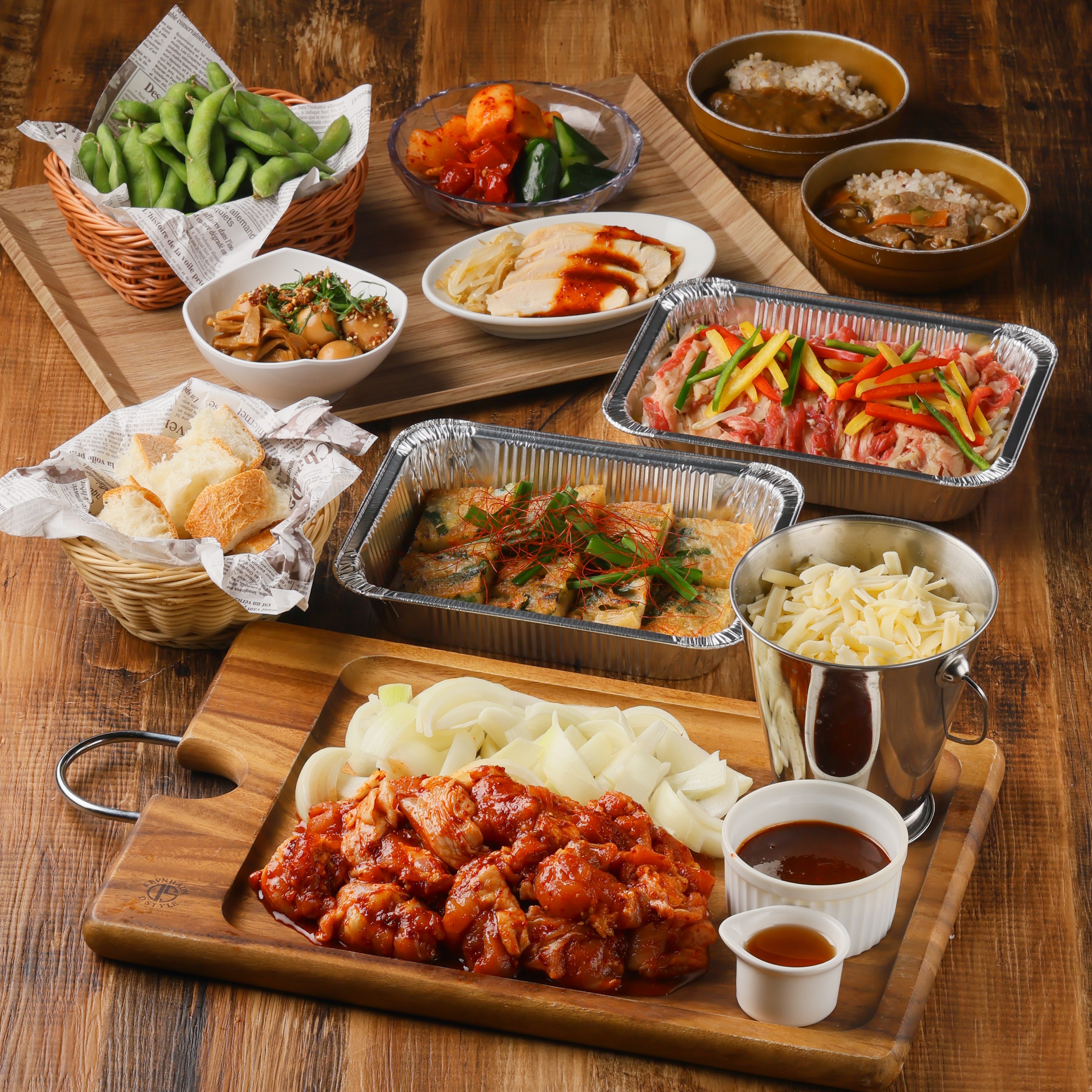 6月1日〜7月31日【韓流】牛プルコギとチーズタッカルビのＷメインBBQコース 飲み放題付6,000円